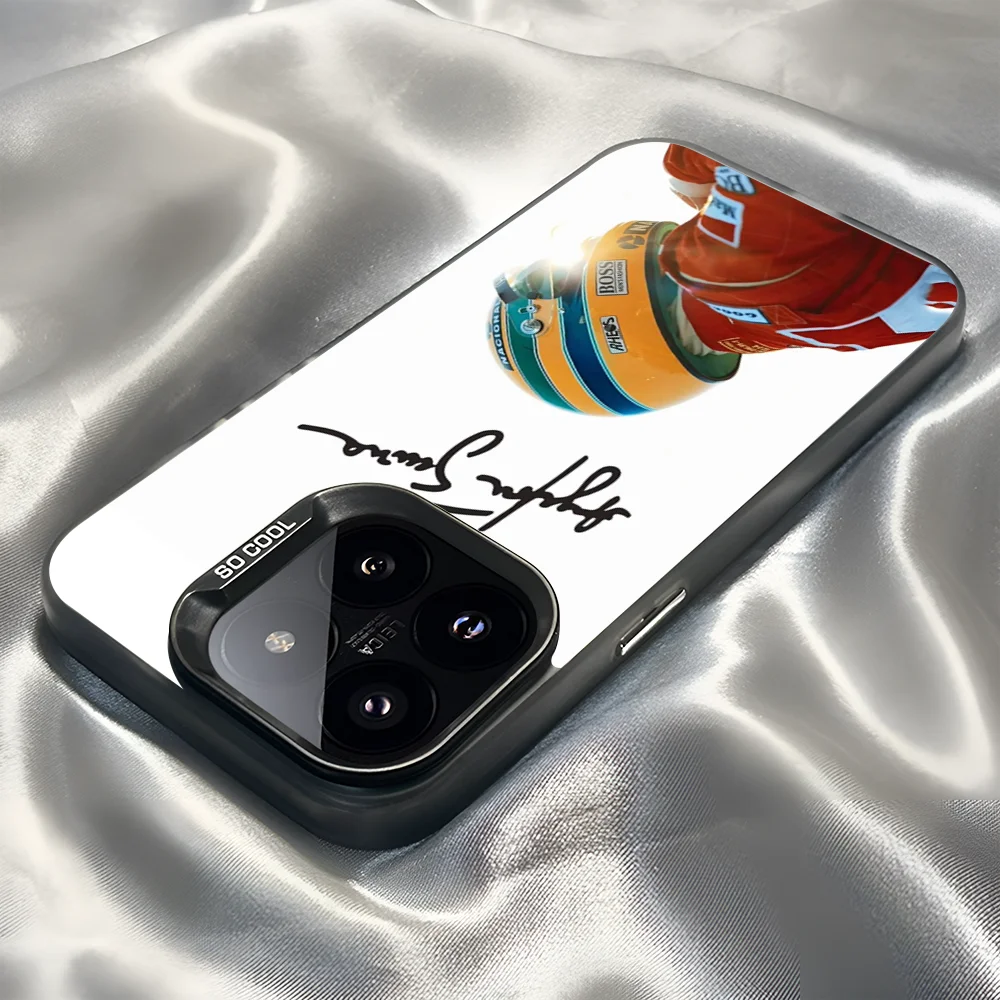 Epc F1 Ayrton Driver S-Senna Phone Case IMD Phone Case For IPhone 16 15 14 13 12 11 Pro Max Plus Color Silver Cover