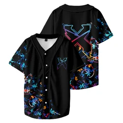 Excision FLORAL BASEBALL JERSEY Custom Baseball Jersey Harajuku Thin button Baseball Uniform Baseball Jersey For EDM