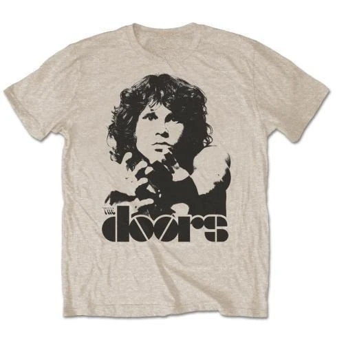 The Doors Jim Morrison Portrait Print 100%Cotton Vintage T-Shirt Psychedelic Rock Streetwear Unisex Crew Neck Short Sleeve Tee
