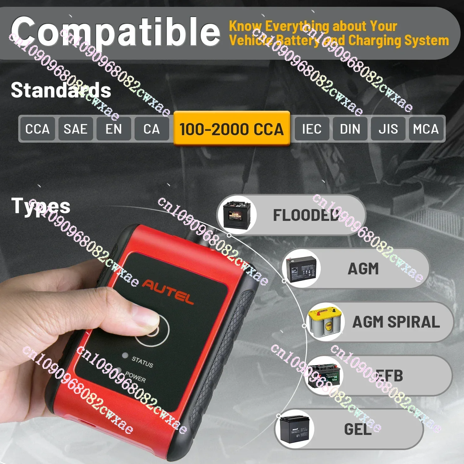 New Original Autel MaxiBAS BT506 Auto Battery and Electrical System Analysis Tool Works with Autel MaxiSys Tablet