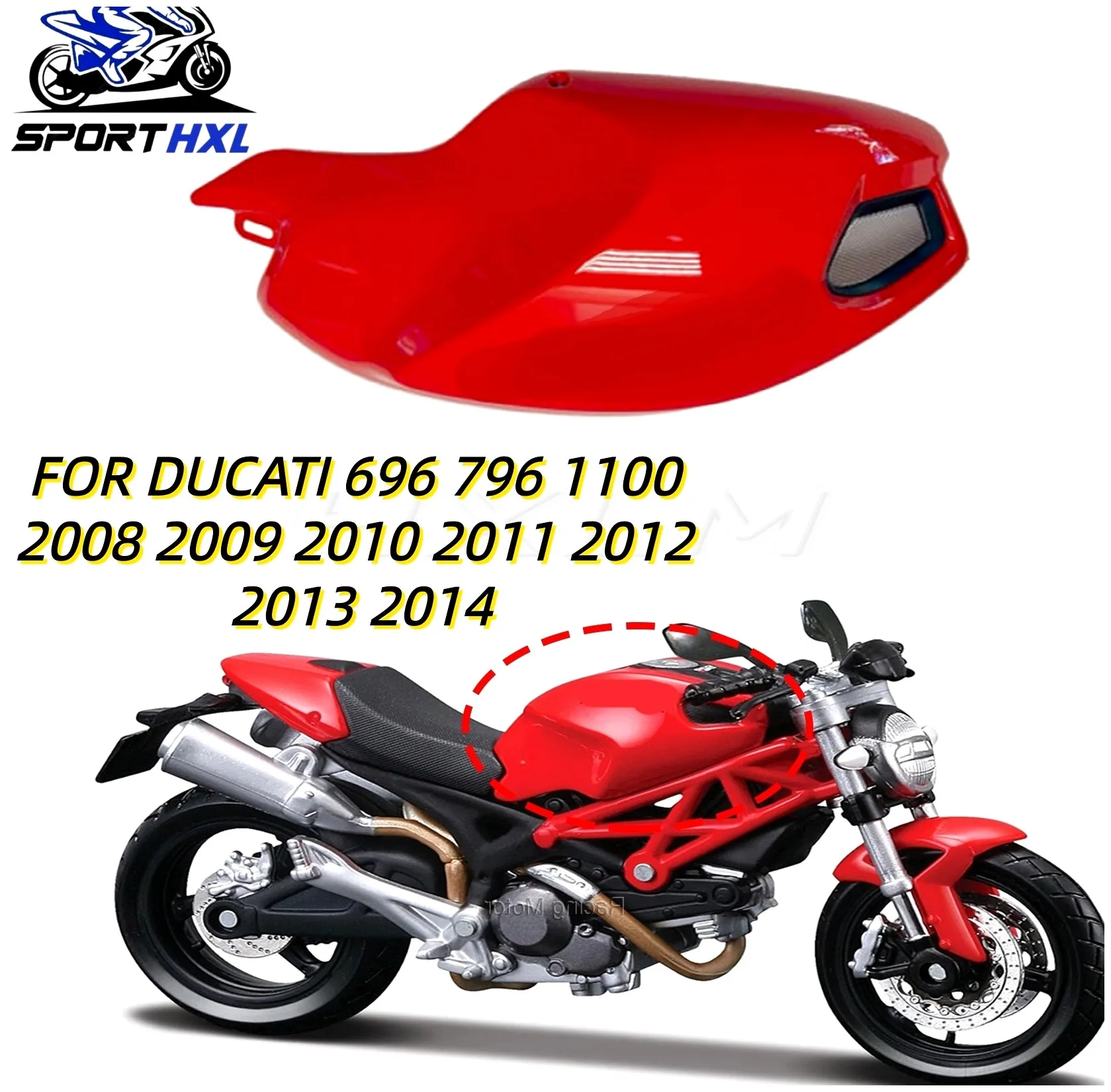 Motorcycle ABS Plastic Fuel Tank Left Right Side Cover Fit For Ducati Monster 696 795 796 1100 | Racing Motor Store