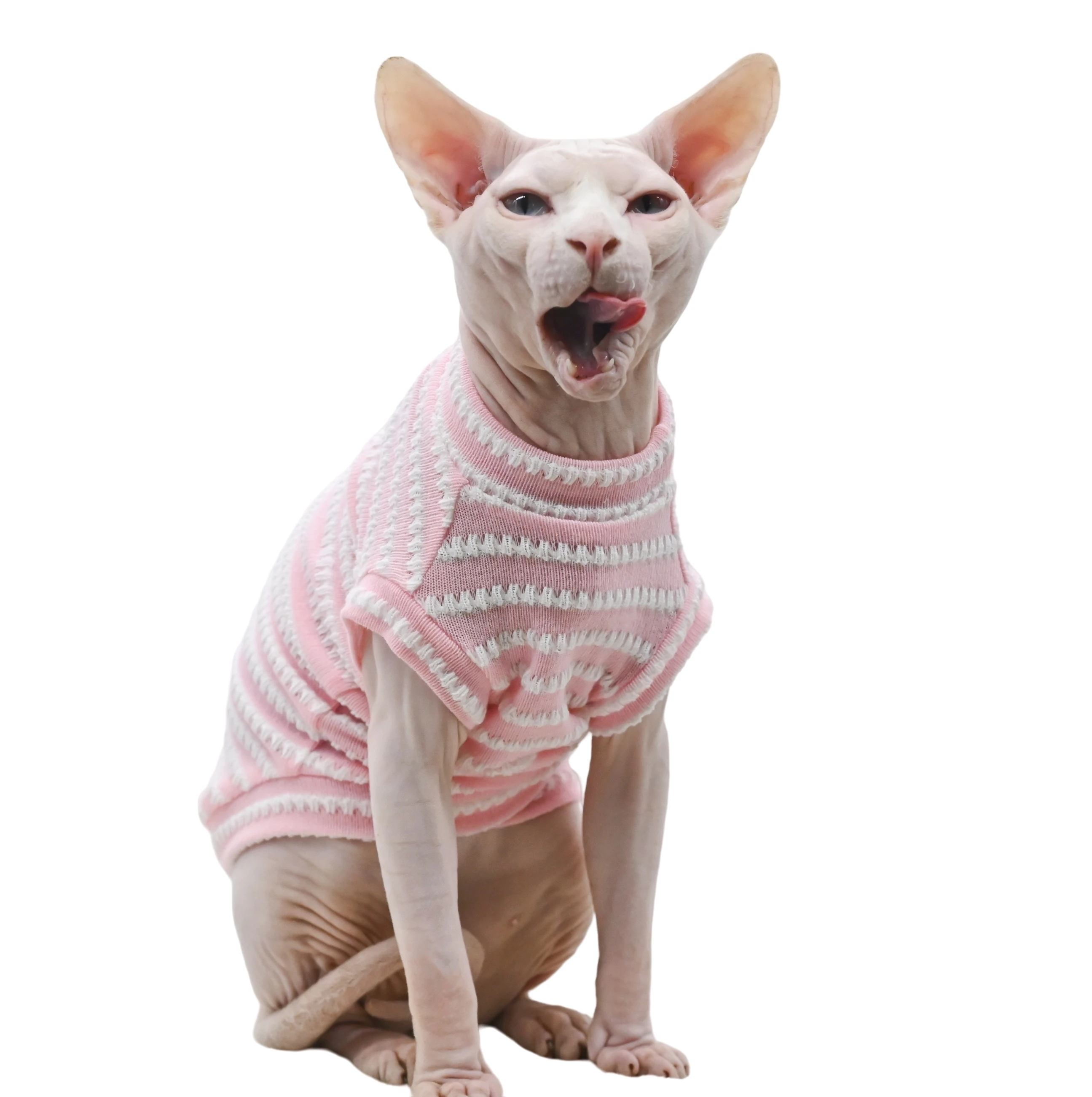 Sphynx Cat Clothes Hairless Cat Clothes Cat Summer Pure Cotton Skin-friendly Close-fitting  Cat Clothing for Small Cats and Dogs