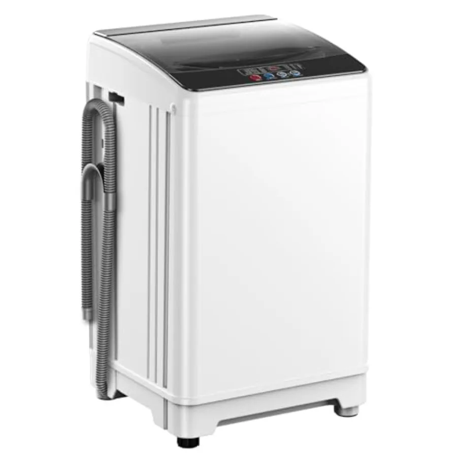 

Портативная стиральная машина на 18 фунтов (2,4 куб. фута), полностью автоматическая, с дренажным насосом, 10 программами стирки, 8 уровнями подачи воды, для домашнего использования