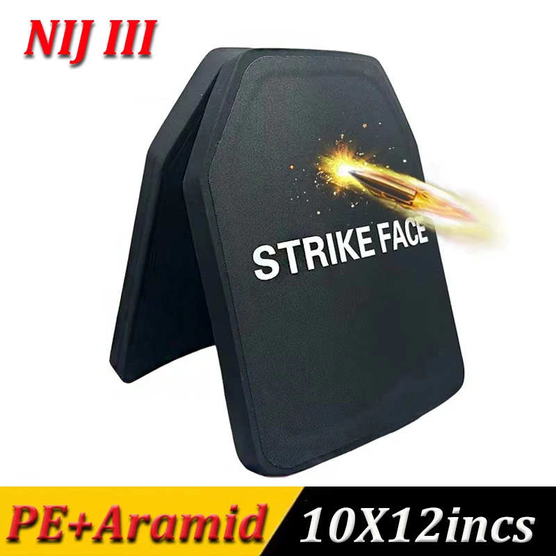 

NIJ III grade UHMWPE+Aramid board 10X12 incs tactical insertion board backpack deck defense shield self-defense 3-level board