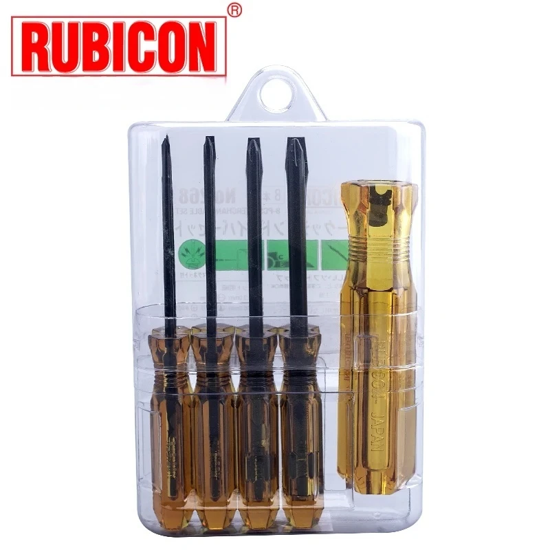 

RUBICON Brand Screwdriver Set Phillips PH00/0/1/2 Slotted SL3.0/4.0/6.0mm Screwdriver Awl 3.0mm 9 in 1 Set