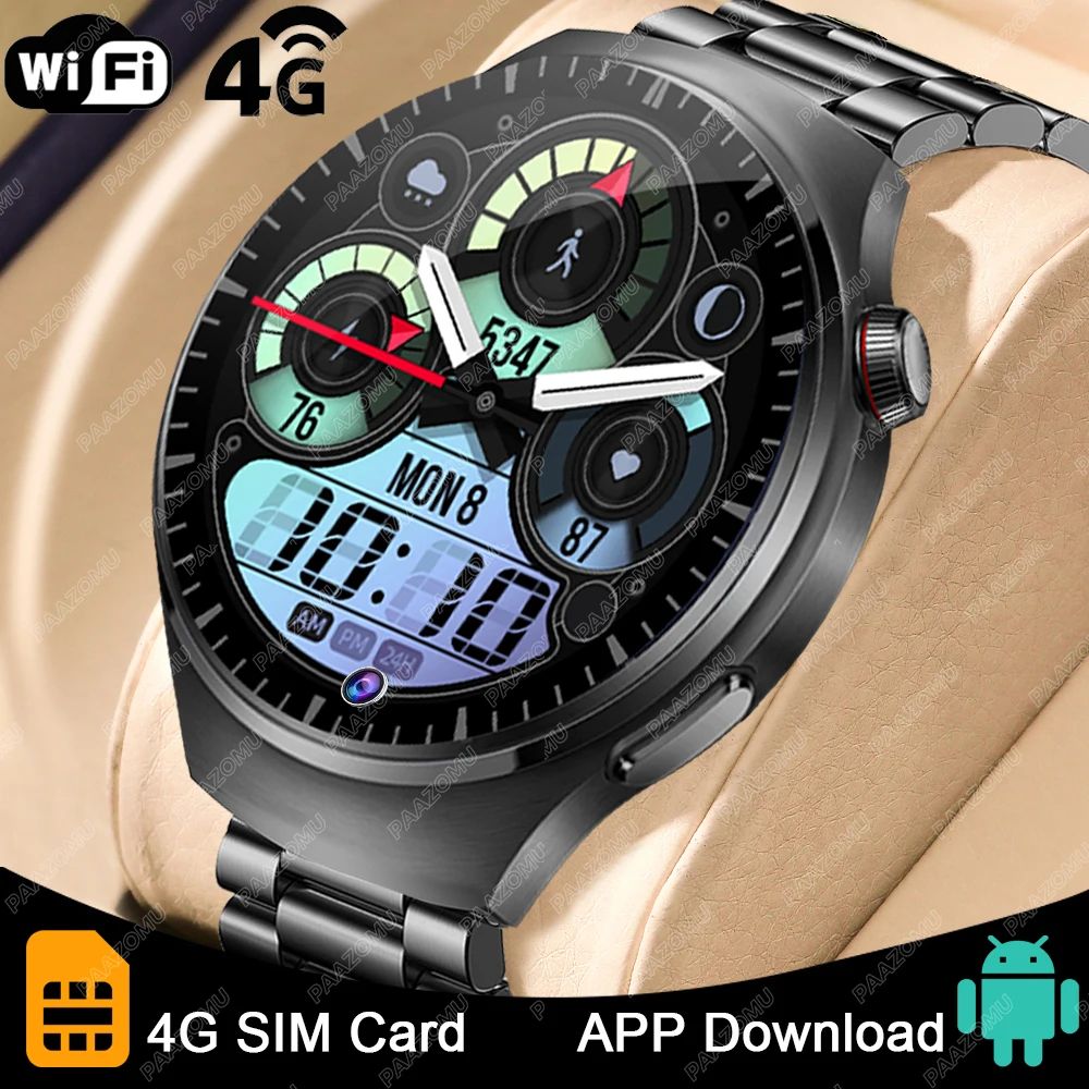 

2024 New For Huawei Smartwatch 4G SIM Call 1.5" AMOLED SmartWatch Precise Positioning Heart Rate Monitoring Android APP Download