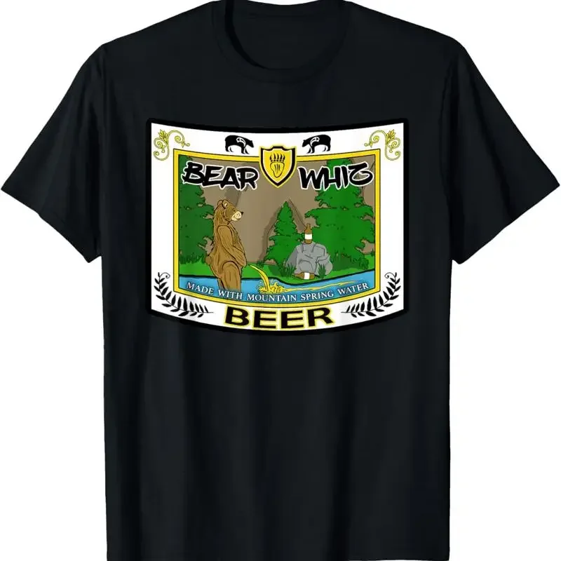 Funny Beer Label Bear Whiz For The Outdoorsman T Shirt