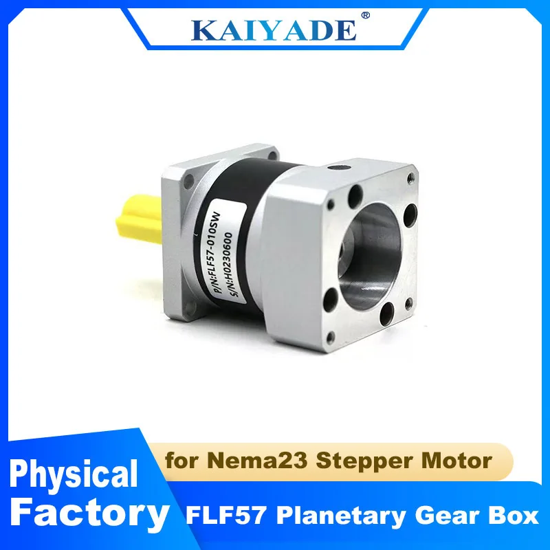 High Precision FLF57 Gearbox 5:1 to 50:1 Planetary Reducer 8mm Input 14mm Output Fit Nema23 57mm Stepper Motor For CNC Engraver