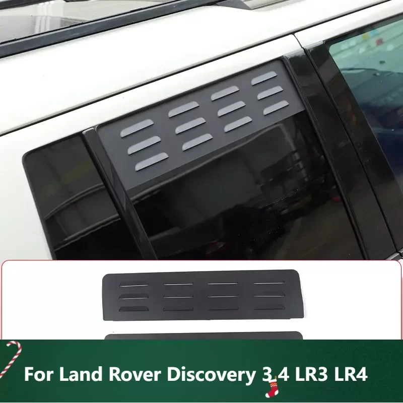 

Car Aluminum Alloy Car Rear Side Window Ventilation Panel Decoration Accessories For Land Rover Discovery 3 4 LR3 LR4 2004-2016