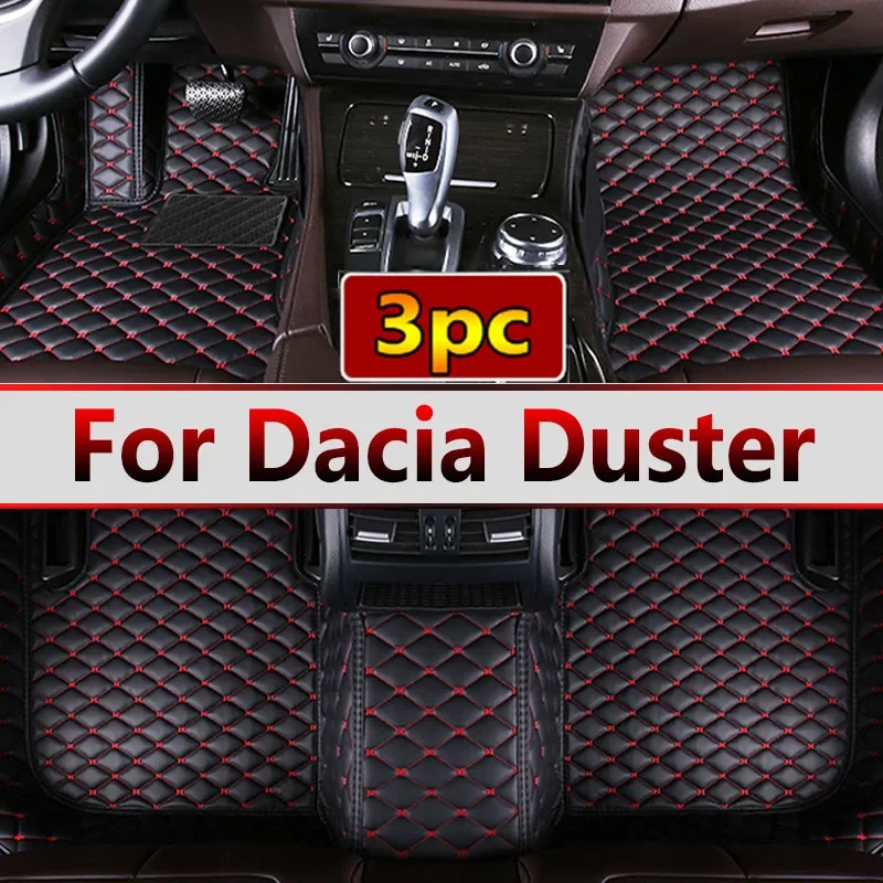 Custom Made Leather Car Floor Mats For Dacia Duster 2010 2011 2012 2013 2014 2015 2017 Carpets Rugs Foot Pads Accessories