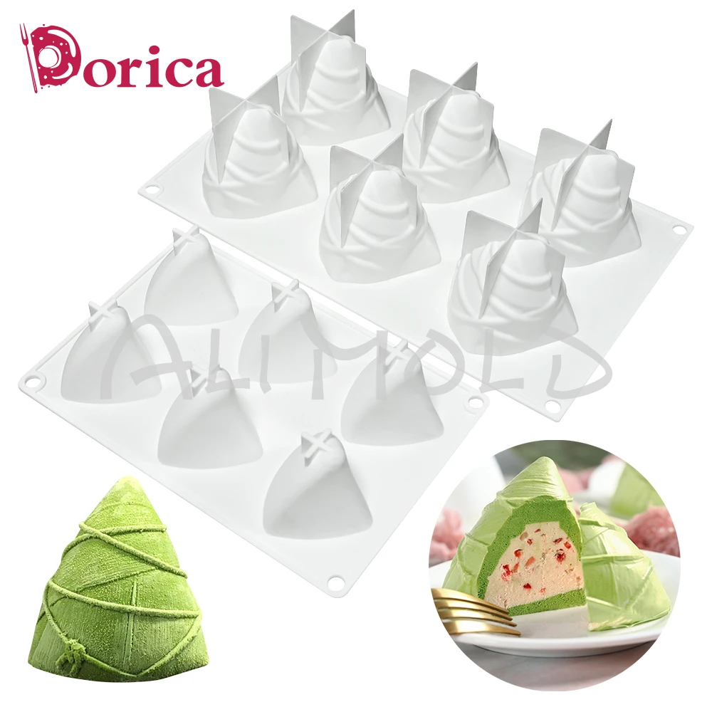 Chinese Style Dragon Boat Festival Zongzi Silicone Mold Handmade Rice Dumpling Mousse Mould Candle Model Cake Decorating Tools