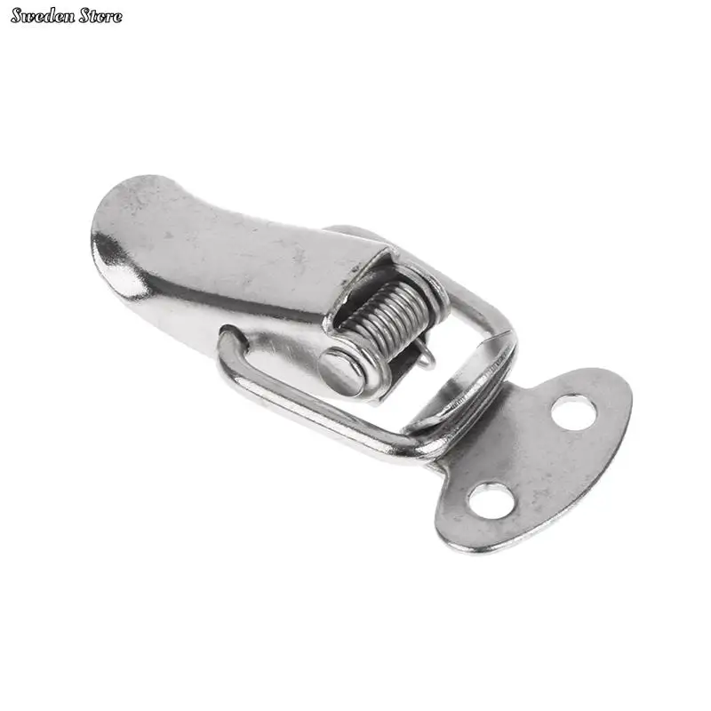 Mini Stainless Steel Cabinet Boxes Spring Loaded Latch Catch Toggle Clamp Hasp Lock For Chest Box Gift Suitcase Case Wholesale