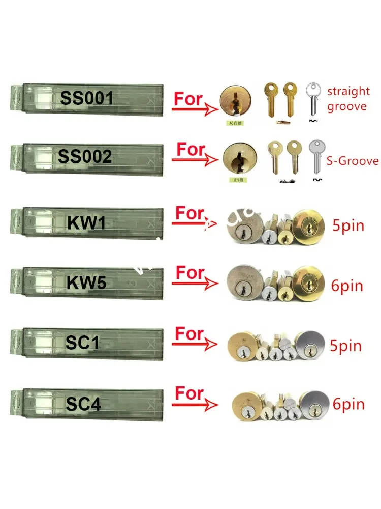 2 in 1 SS001 pro SS002 pro KW1 KW5 SC1 SC4 Decoder voor civiele sloten Handgereedschap Professionele slotenmaker