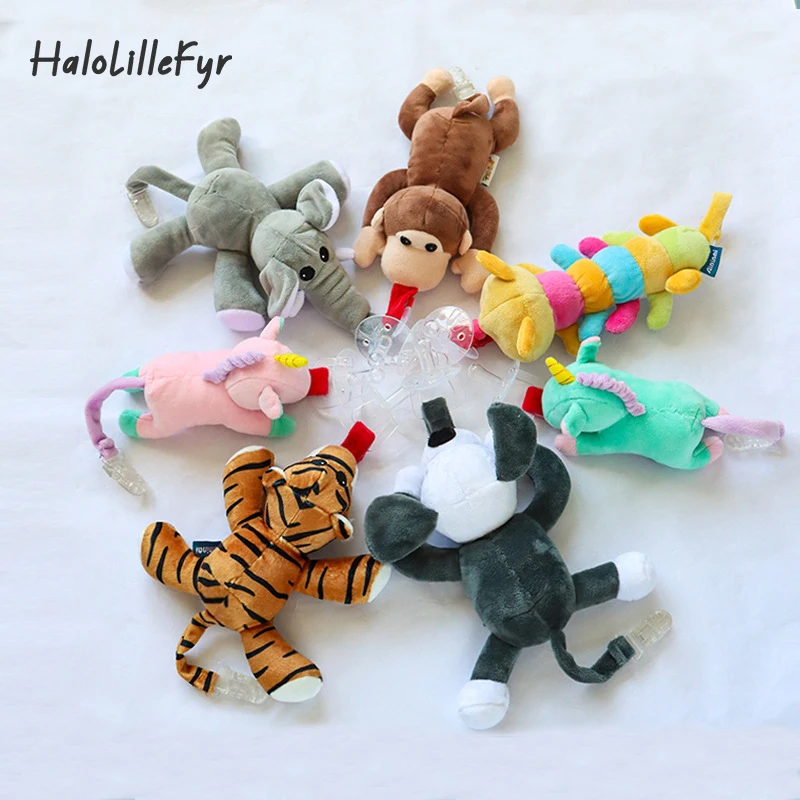 Poussette en peluche douce et confortable avec tétine en silicone pour bébé, jouets apaisants pour bébé, beurre en peluche, dessin animé mignon, bébé parfait