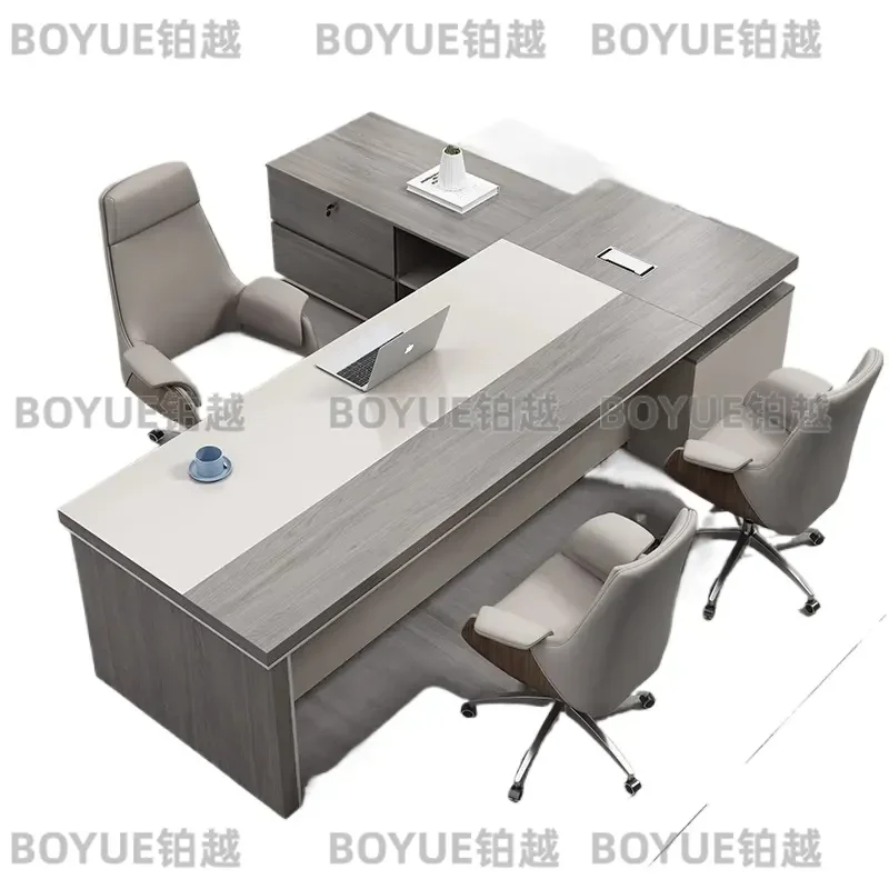 for Light Luxury Modern Executive Office Desk and Chair Set Simple Large President Desk for Manager Leadership Room Senior