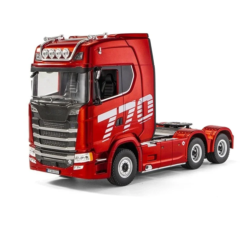 HUINA 1/18 19CH RC Truck 1501 770S Alloy Tractor 2.4G Remote Control Engineering Trailer Truck with Light with Box