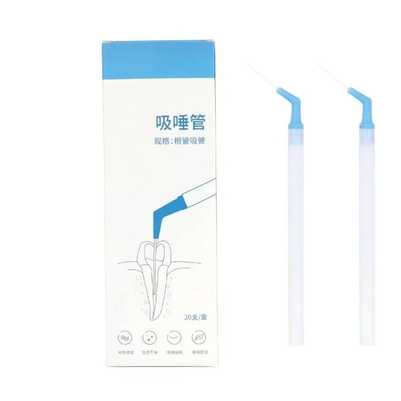 Dental COTISEN 20Pcs/Box Tools Disposable Dental Saliva Ejector Endodontic Suction Tips Dental Oral Endodontic Procedure Use