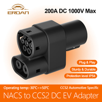 ERDAN NACS to CCS2 200KW Charging Connector DC 200A 1000V Tesla To CCS2 Fast Charge EV Adapter Convertor for EVSE Charging