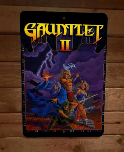 Gauntlet 2 II  Metal Wall Sign Video Game Poster