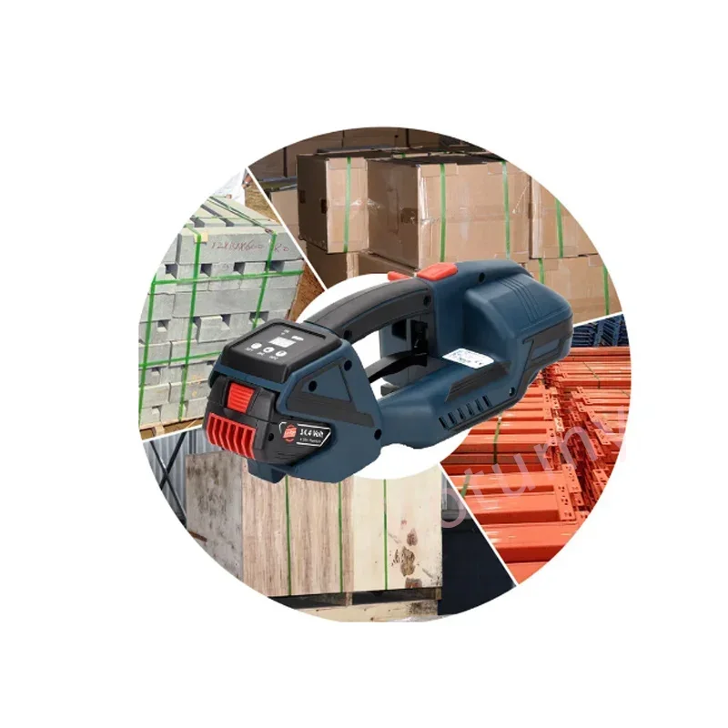 Hot sales Portable V2 Electric Strapping Machine 3200N Battery Powered Automatic Banding Package Tool For 13-16mm PET Belt