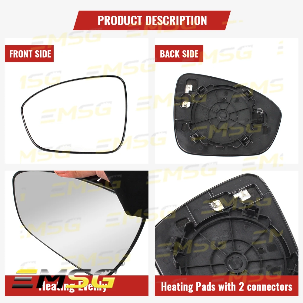 Heated Rearview Mirror Glass For Nissan Sentra Almera 2020 2021 Car Accessories Defrost Door Lens Replacement Auto Exterior Part - view 3