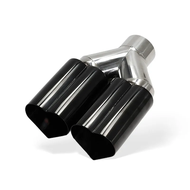 New Design Wholesale Heart Shaped Individual Stainless Steel Dual Exhaust Tips Universal Muffler Tip