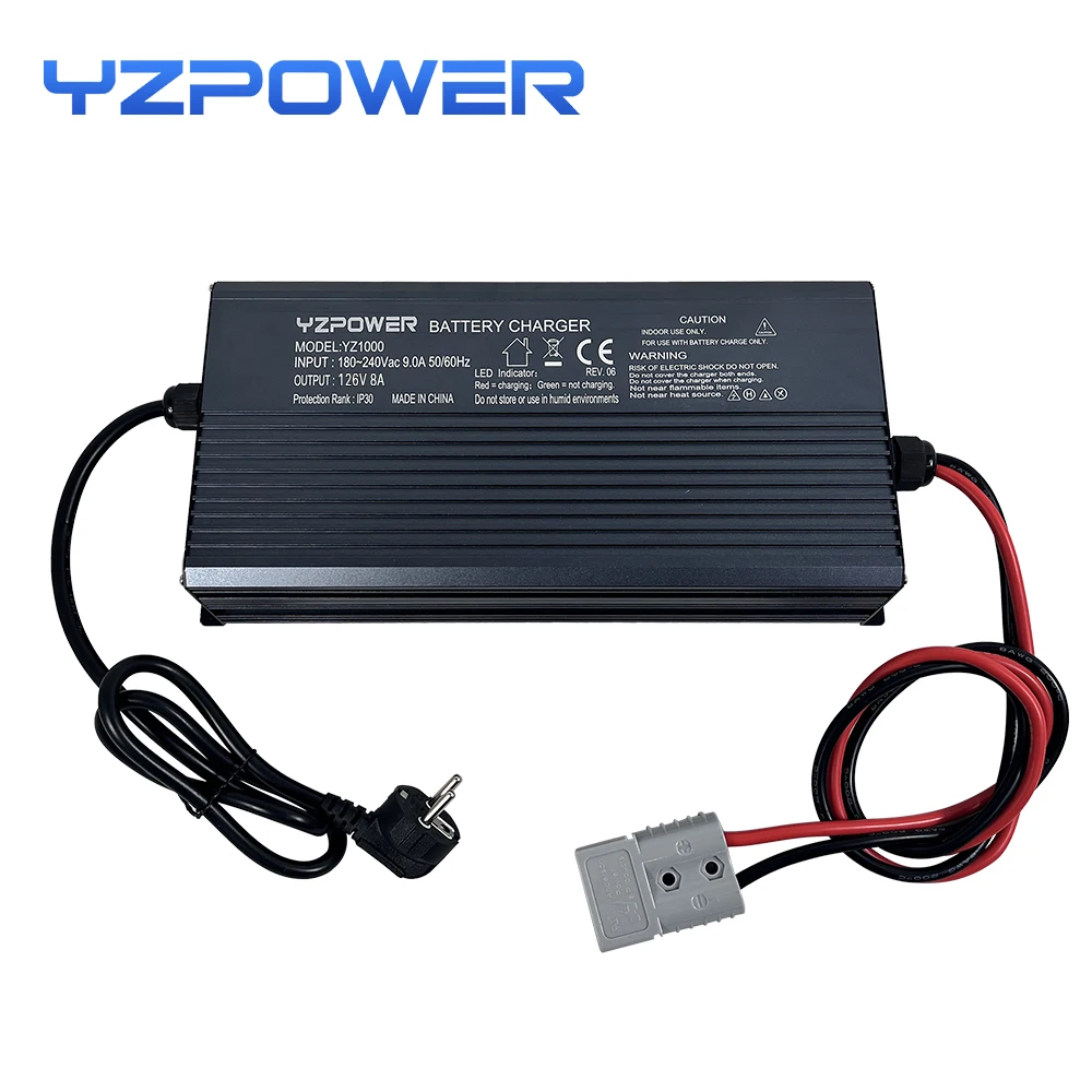 YZPOWER Nhanh Pin Lithium Sạc 126V 8A Có Màn Hình Hiển Thị Với Người Hâm Mộ Xe Máy Điện Ebike Sạc Dụng Cụ Với Đầu Ra cắm