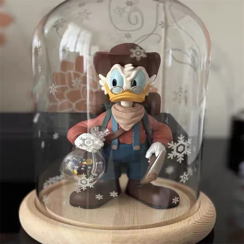 

15cm Anime Disney Explorer Scrooge Mcduck Figure Handmade Desktop Hot Stock Decoration Peripheral Doll Toy Children Present