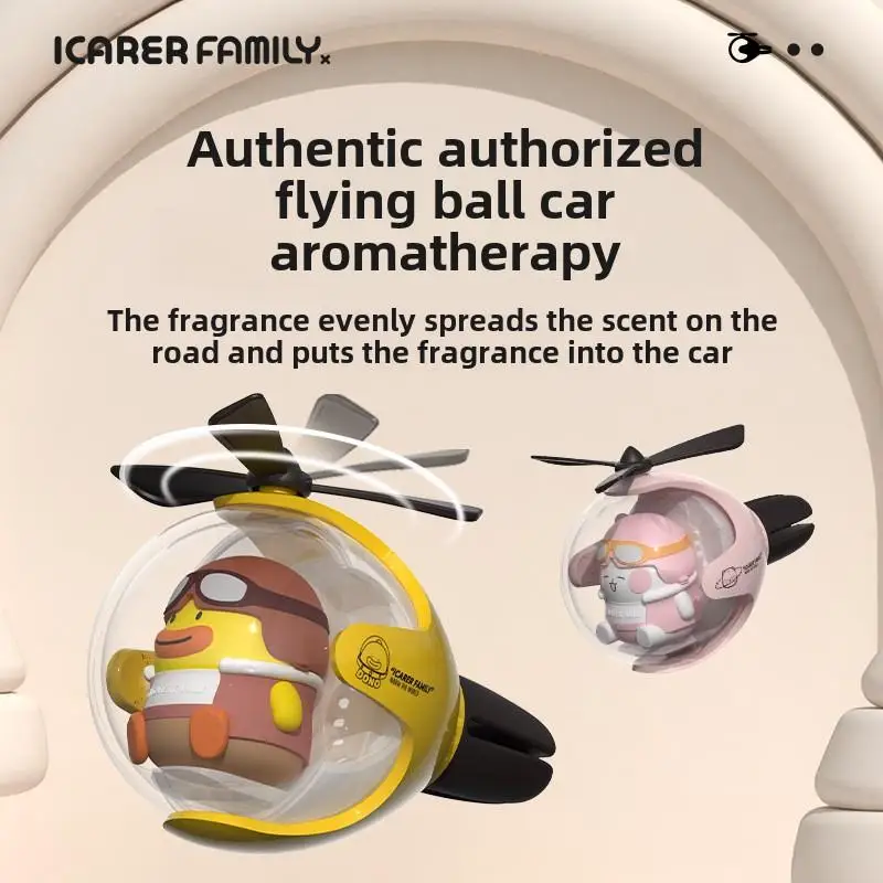 ICARER FAMILY أنيمي الكرتون سيارة معطّر الهواء تحلق الكرة Cararomatherapy العطر سيارة معطّر الهواء السيارات ناشر رائحة