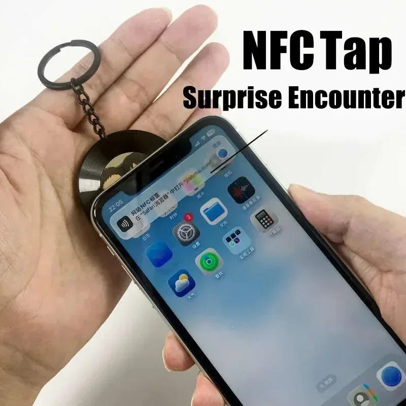Mini CD NFC Keychain DIY Handmade Vinyl Record Chip Sticker Pendant Custom Photo Concert Music Peripheral Key Rings Ornament