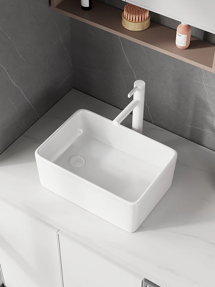 Deepening Square Sink Simple Table Basin Household Ceramic Balcony Laundry Basin