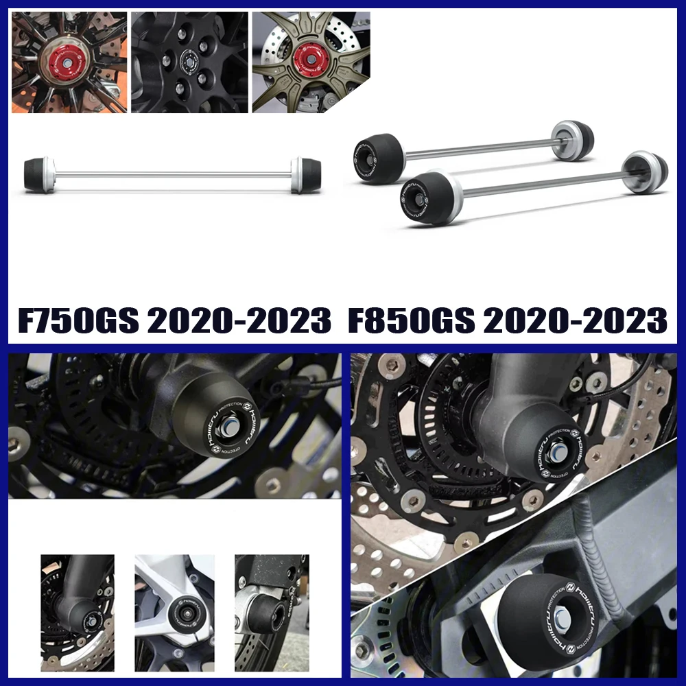 

Motorcycle front and rear wheel axle protection device for BMW F750GS F850GS 2020-2023