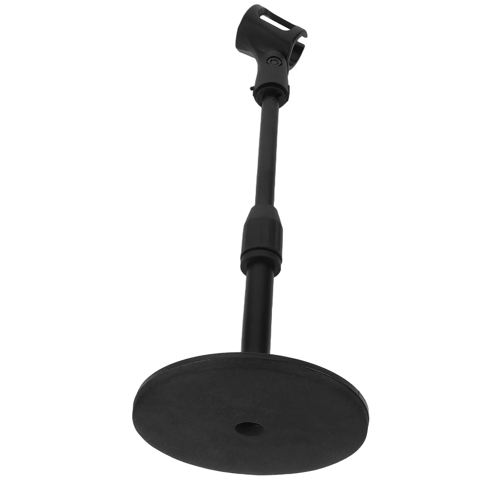 Adjustable Desktop Microphone Stand with Sturdy Metal Round Base for Streaming, Podcasting & Singing