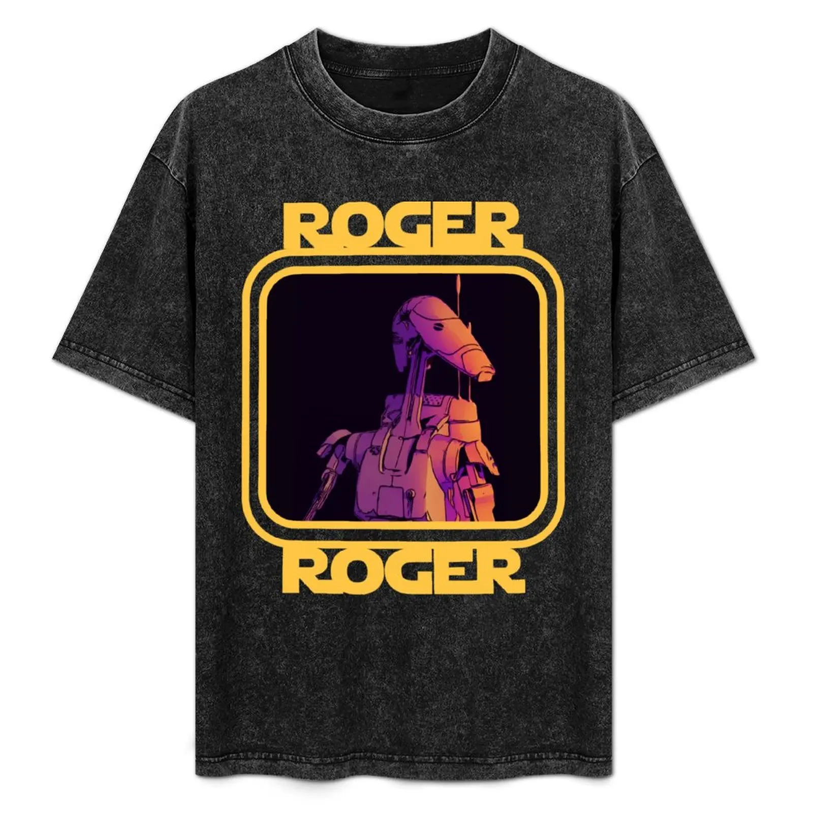 

Roger roger droid T-Shirt Basic Simple Casual Short Sleeve Tee