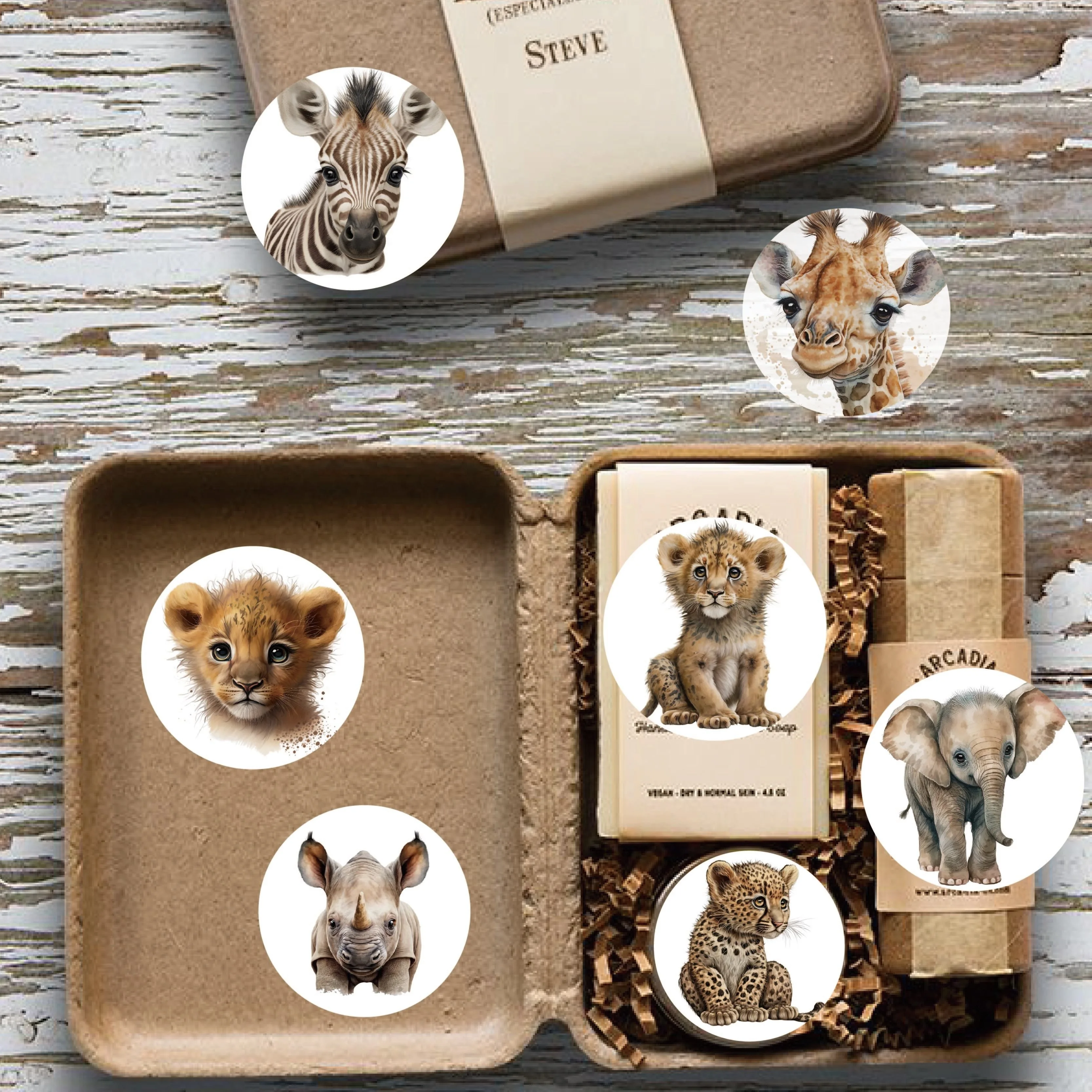 

500 Sheets Wildlife Stickers-8 Vivid Designs for Educational Use and Animal Lovers