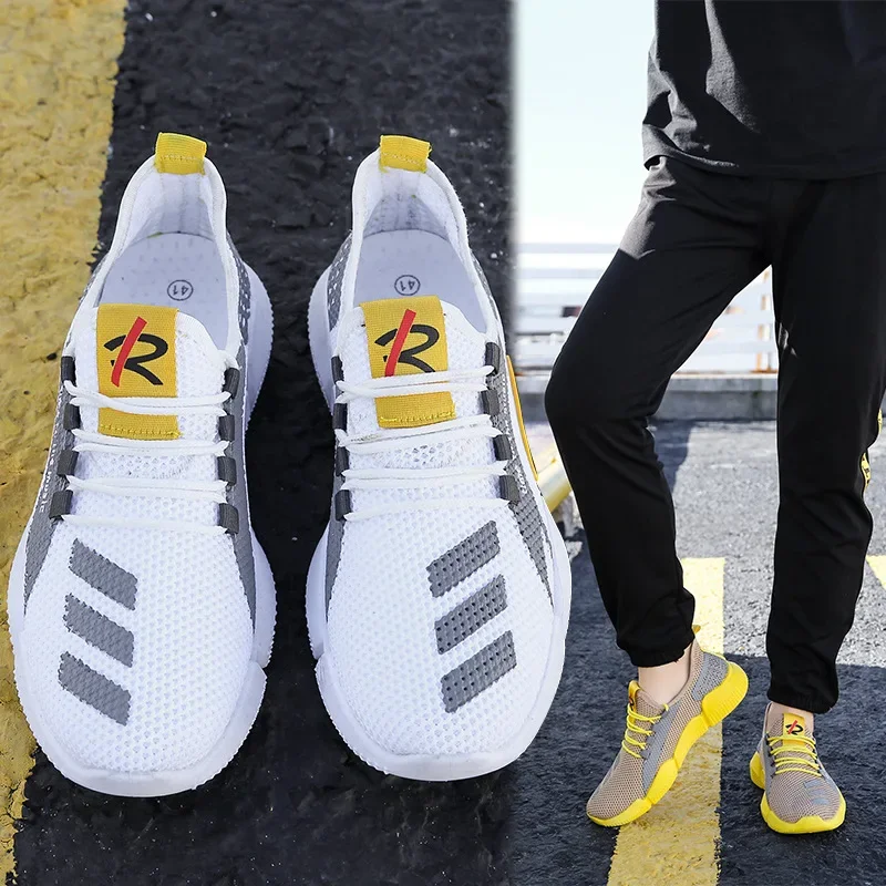 Herren-Tennisschuhe, atmungsaktives Air-Mesh-Material, Sportschuhe für das Fitnessstudio, bequeme Tennisschuhe für den Außenbereich, leichte Wanderschuhe. – Detail 5