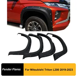 Wheel Arch with Nuts Style Fender Flares for Mitsubishi Triton L200 2019 2020 2021 2022 2023 Double Cabin Models 4X4 Car Styling