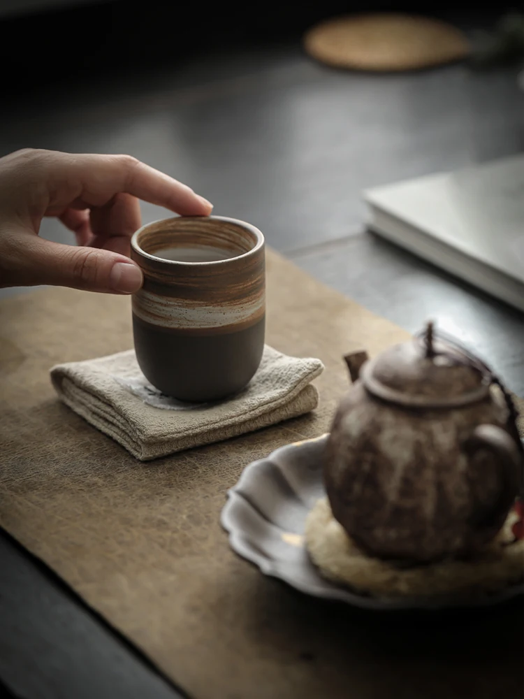 Tasse à café en céramique de Style japonais de 130ml, tasses à thé simples en porcelaine, verres à vin, tasses d'eau