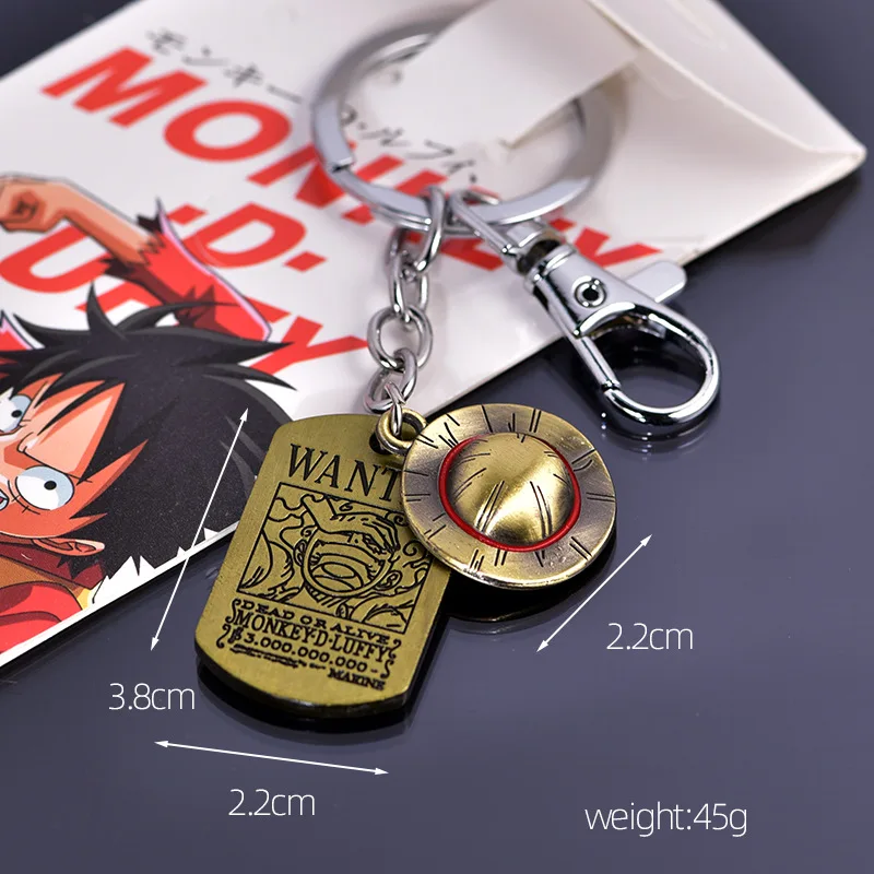 قطعة واحدة أنيمي قلادة المفاتيح سلسلة مفاتيح معدنية رمز الديكور الكرتون Portgas d Ace القرد D لوفي نموذج دمية لعبة هدية #1