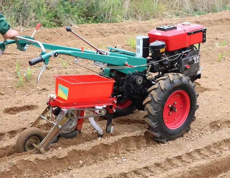 8hp Diesel Walk-behind Rotary Hoe Two Wheel Tractor