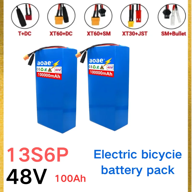 

100%New Original 48V 100Ah 13s6p Lithium Battery Pack 48v 100000mAh 2000W Citycoco Motorized Scooter Batteries Built in 50A BMS