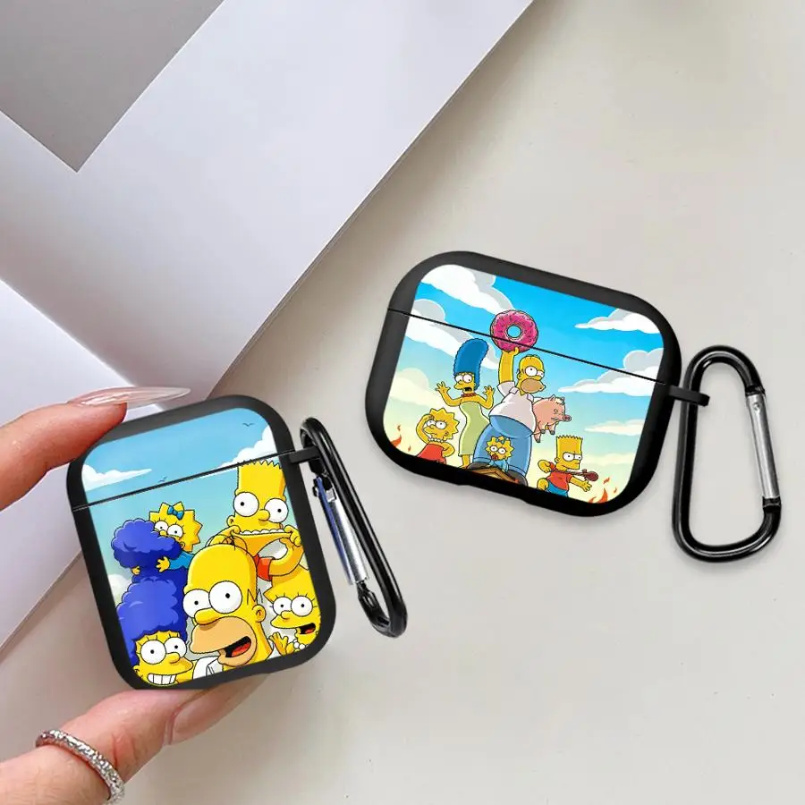 Friend S-Simpsons Case For Airpods 5 Pro3 Pro2 3 4 1 Pro 2 Earphone Cases Cover With Hook