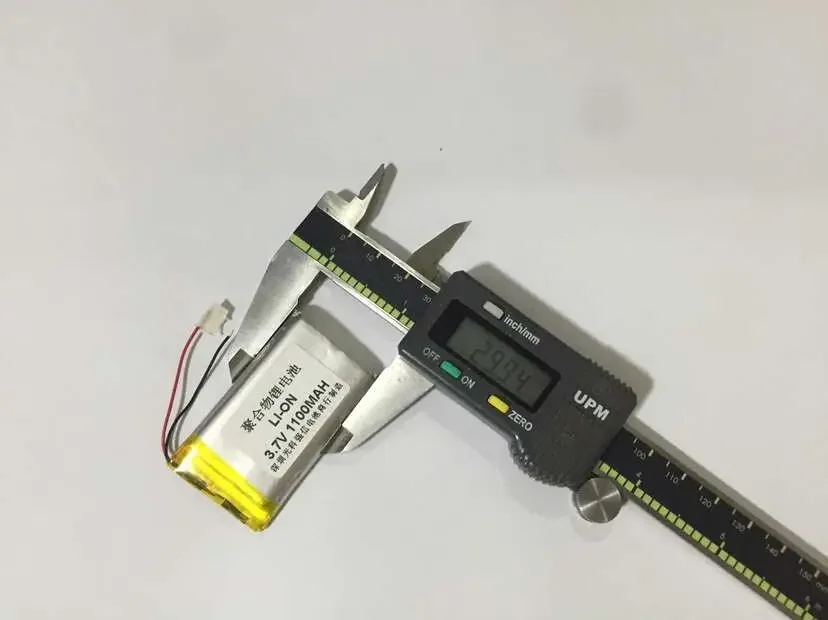 بوليمر الليثيوم 3.7 فولت القدرة الكاملة الجديدة 703050   1100 مللي أمبير MP4 / معدات / راديو صغير خلية ليثيوم أيون قابلة للشحن