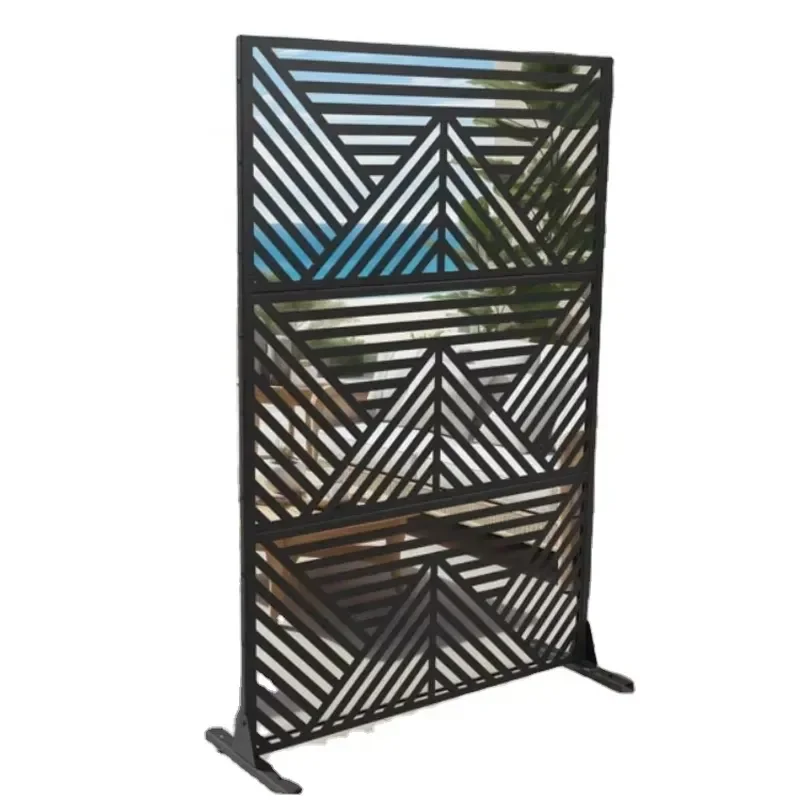 Customizable Metal Privacy Screen Panel Pattern Metal Privacy Screen Outdoor Privacy Screen for Balcony Patio Lawn Garden