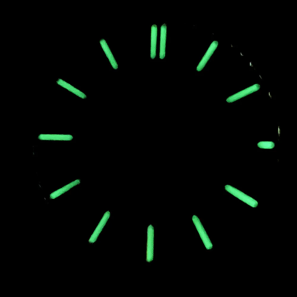 31.8mm custom dial for NH Watch 35 Automatic Mechanical Mechanical Sun Print Orange dial Green luminous men's watch parts