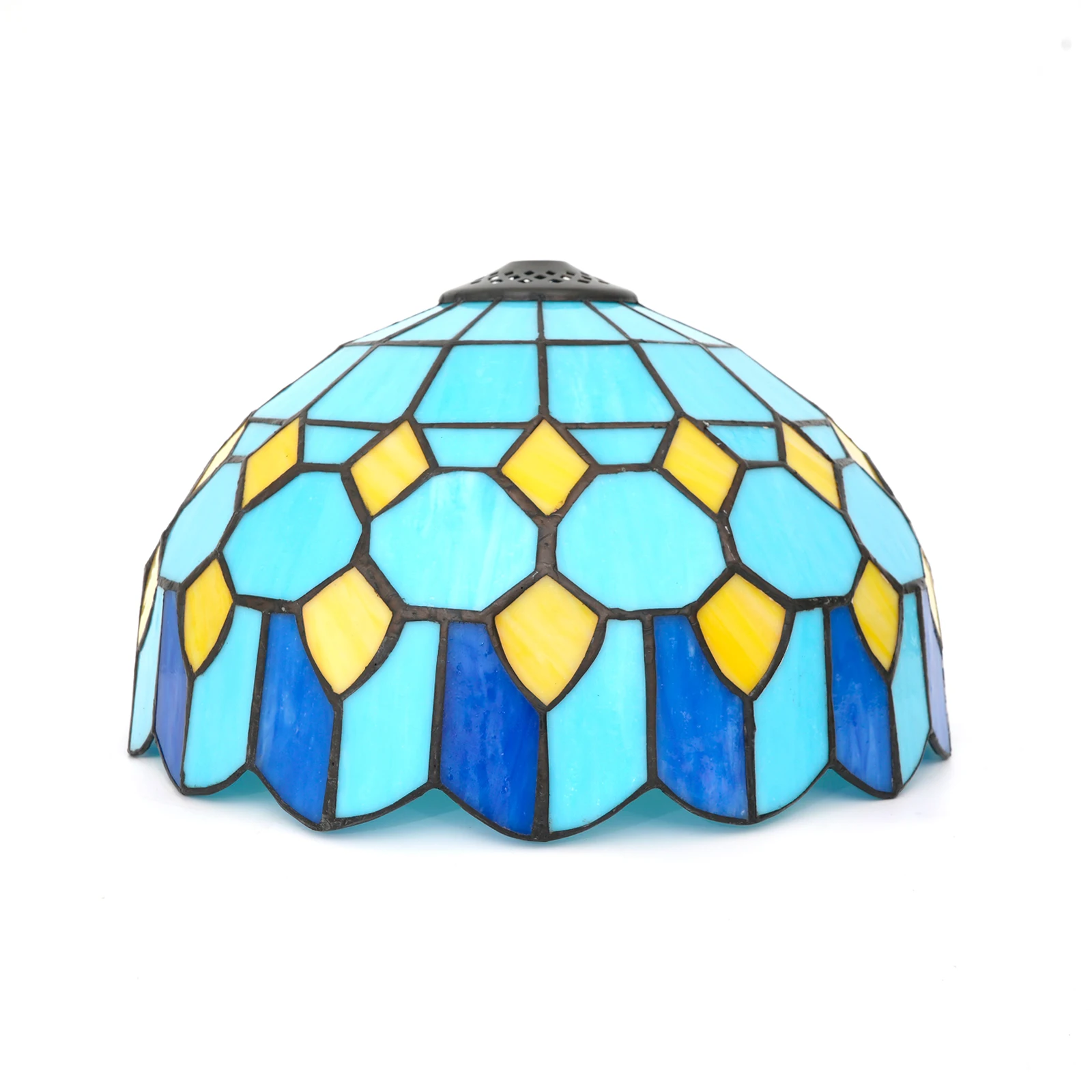 

Mediterranean Blue Colored Glass Lampshade Decorative Hanging Light Cover for Home Lamp Accessory with Warm Color Stylish Design