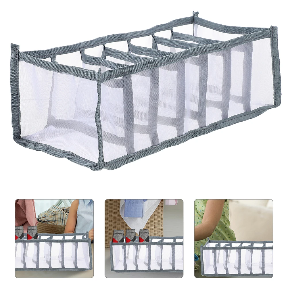 

Multi-Grid Clothes Storage Box Foldable Pants Organizer Water-Resistant Laundry Organizer Household Closet