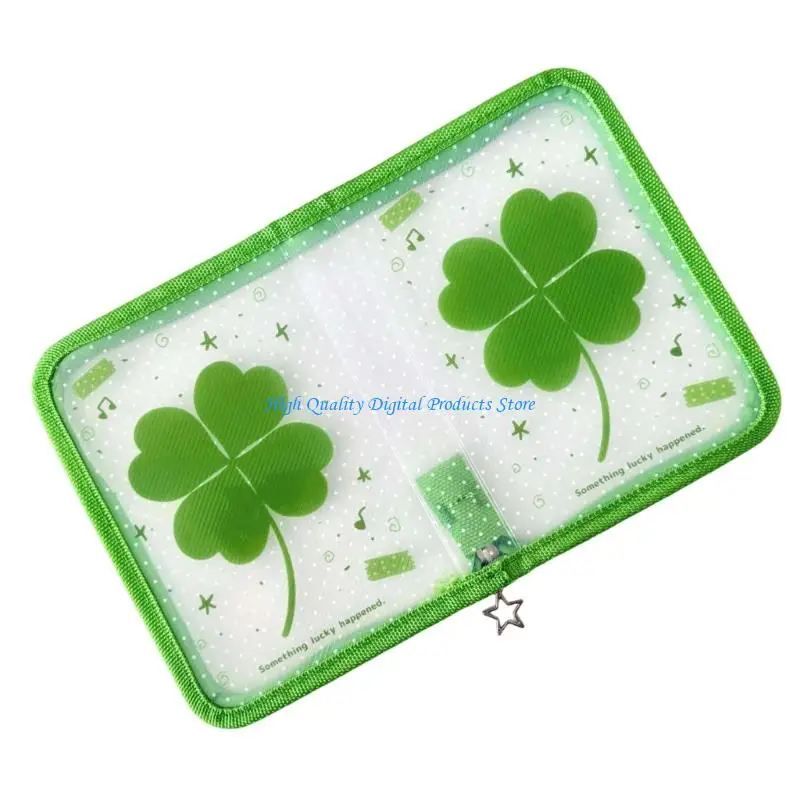 U2JE Clear Receipt Case 16X12cm Waterproof Light Weight Document Organiser Case Zippered File Storage Bag for Office School