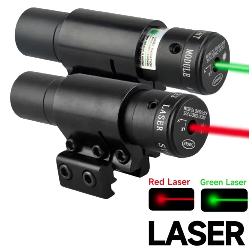 

Tactical Green Red Laser Beam Dot Sight Scope for 11/20mm Rail Gun Pistol