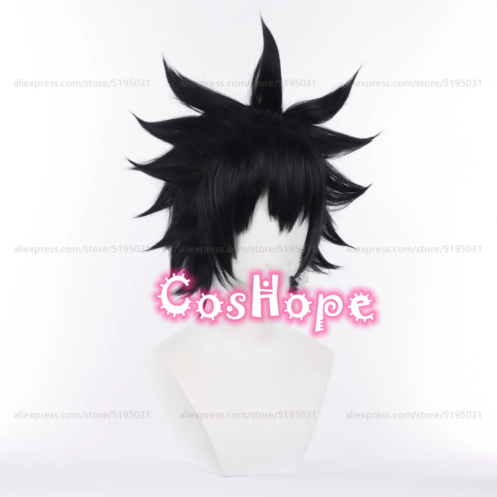 Fushiguro Megumi peruka do Cosplay mężczyzn 30cm peruka krótka czarna peruka Cosplay peruki syntetyczne peruka do Cosplay Anime